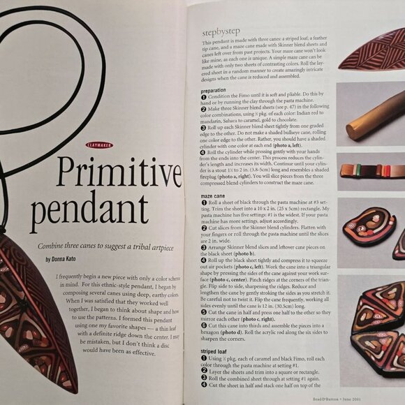 Bead And Button Magazine June 2001 Projects For Fashionable Jewelry And Accessor - Picture 8 of 16